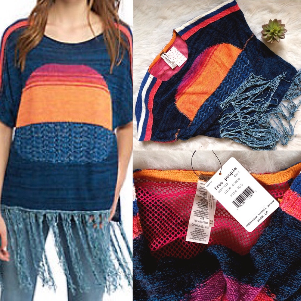 Free People Sunset Fringe Sweater